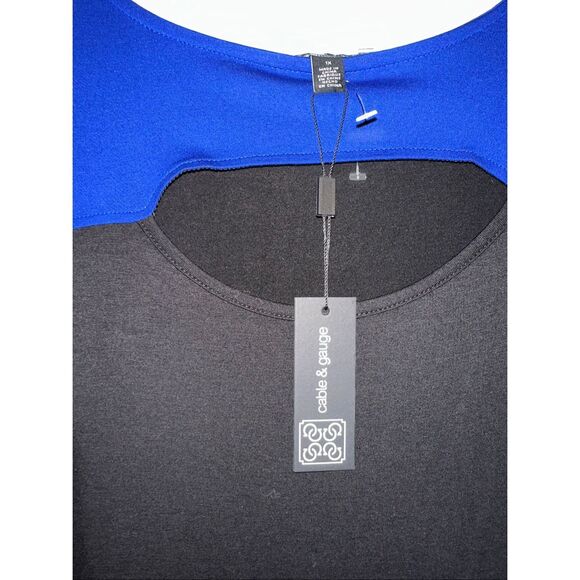 Cable & Gauge Women’s round Neck Jersey Top Size 1X Stretch Classic Casual Chic - Picture 5 of 5